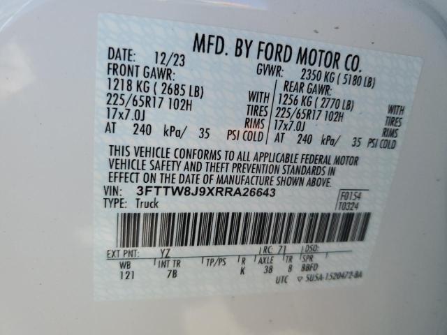 2024 FORD MAVERICK X - 3FTTW8J9XRRA26643