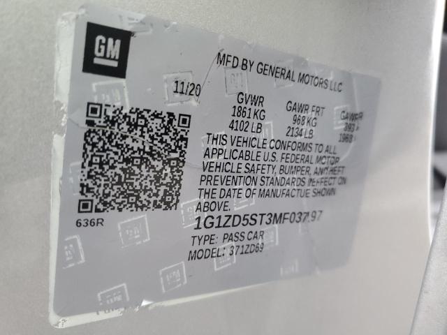 2021 CHEVROLET MALIBU LT - 1G1ZD5ST3MF037197