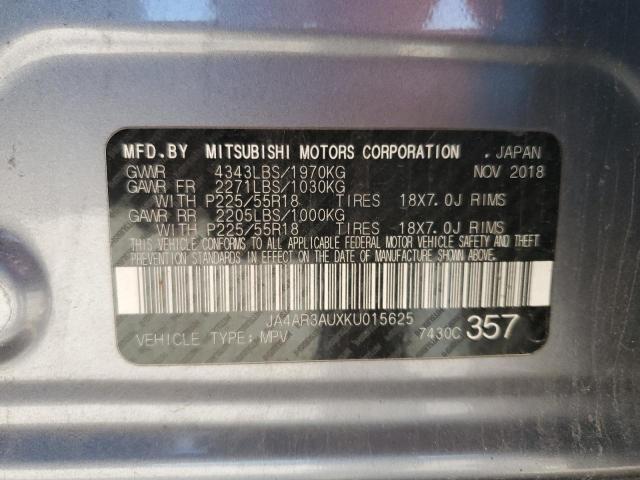 2019 MITSUBISHI OUTLANDER - JA4AR3AUXKU015625