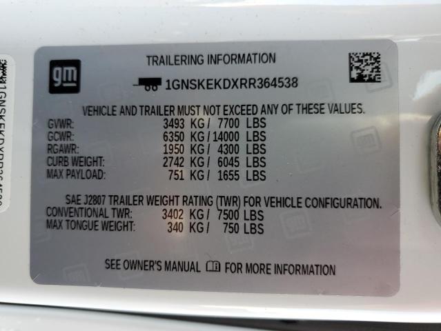2024 CHEVROLET SUBURBAN K - 1GNSKEKDXRR364538