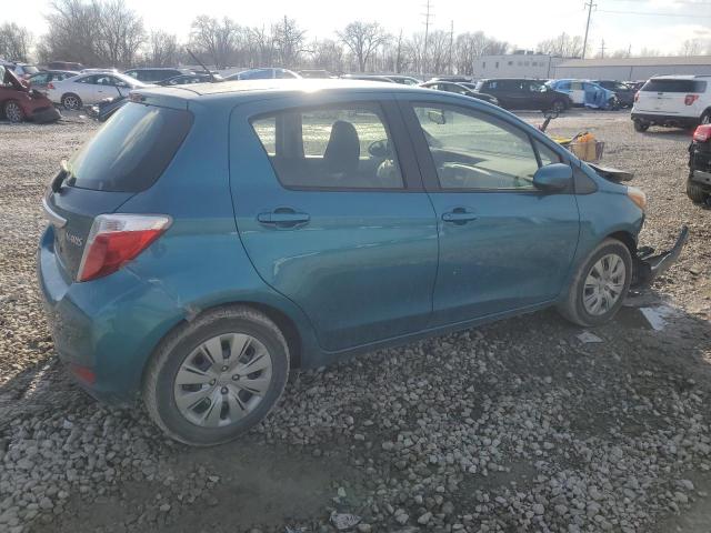 TOYOTA YARIS 2014 teal  gas JTDKTUD36ED584531 photo #4