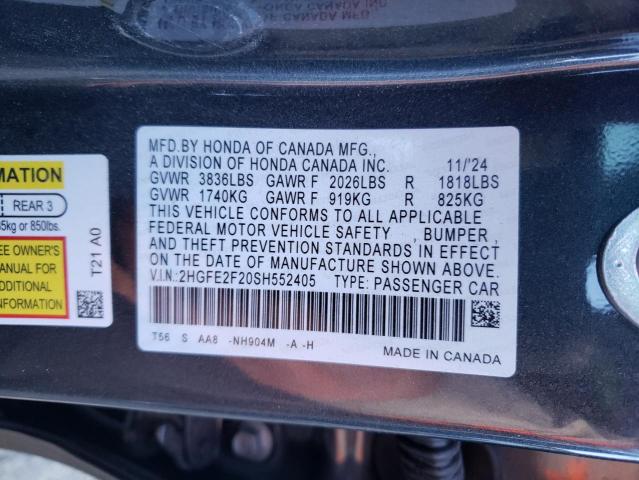 2025 HONDA CIVIC LX - 2HGFE2F20SH552405