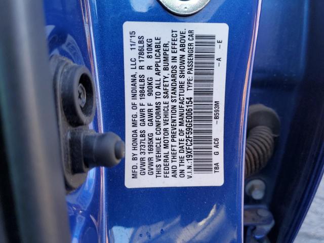 2016 HONDA CIVIC LX - 19XFC2F59GE006154