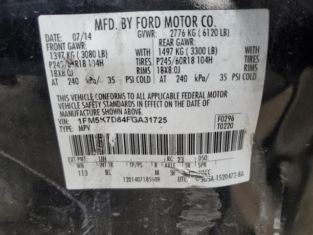 2015 FORD EXPLORER X - 1FM5K7D84FGA31725