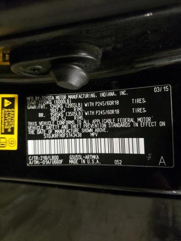 2015 TOYOTA HIGHLANDER - 5TDJKRFH0FS143438