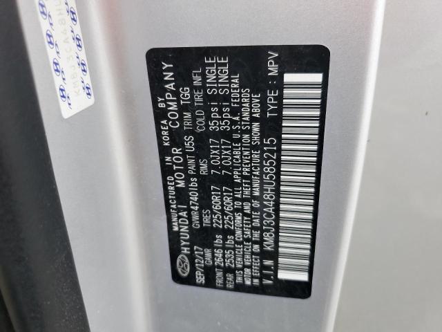 2017 HYUNDAI TUCSON LIM KM8J3CA48HU585215