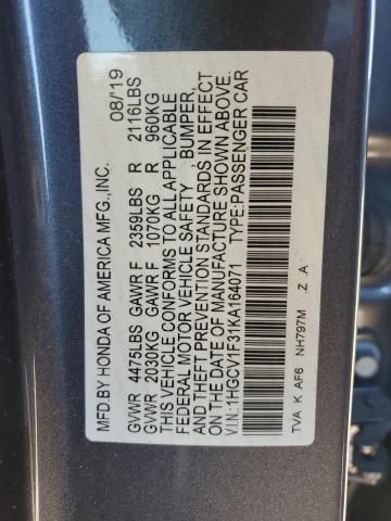 2019 HONDA ACCORD SPO - 1HGCV1F31KA164071