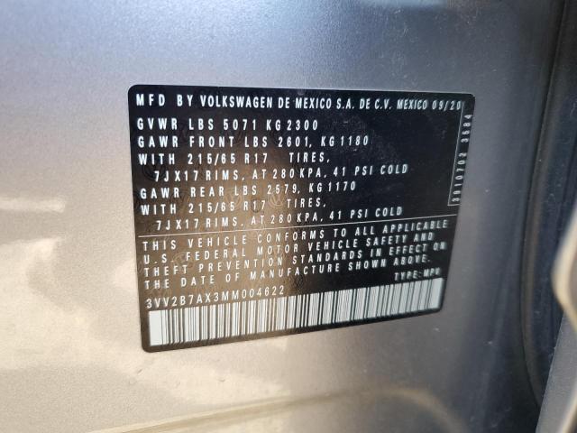 2021 VOLKSWAGEN TIGUAN SE - 3VV2B7AX3MM004622