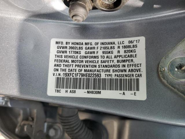 2017 HONDA CIVIC EXL - 19XFC1F79HE022593