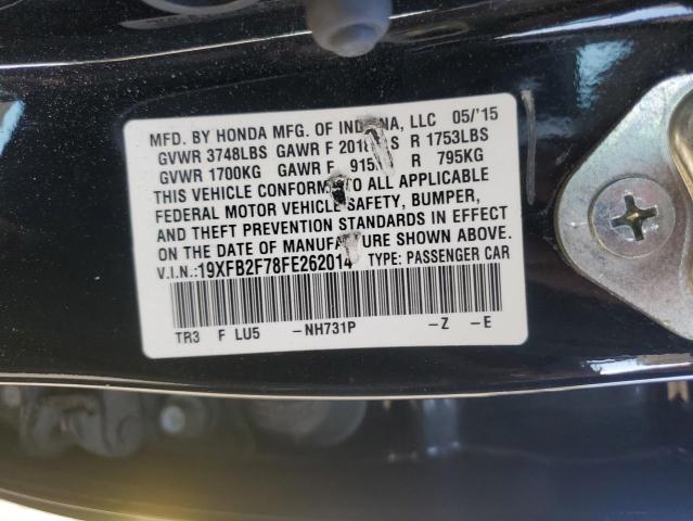2015 HONDA CIVIC SE 19XFB2F78FE262014