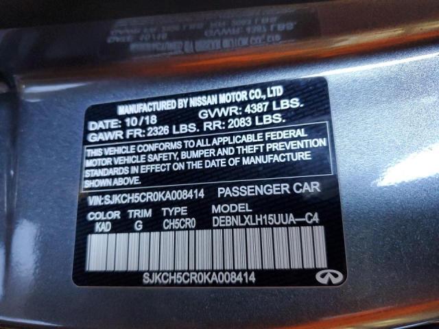 2019 INFINITI QX30 LUXE SJKCH5CR0KA008414
