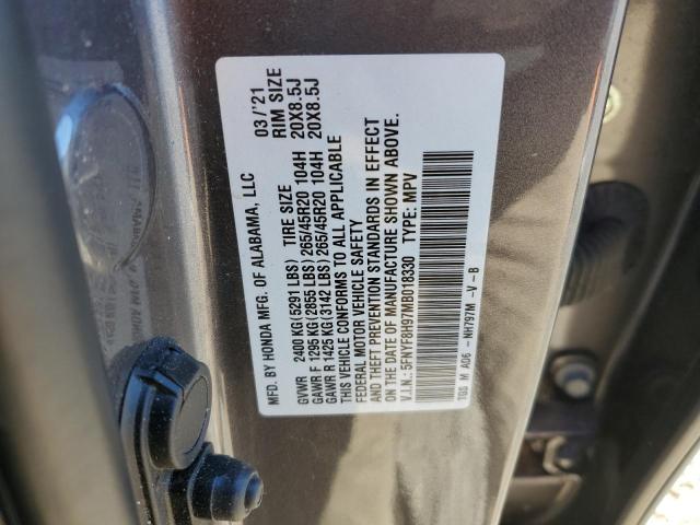 2021 HONDA PASSPORT T 5FNYF8H97MB018330