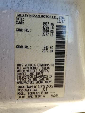 2018 NISSAN ALTIMA 2.5 - 1N4AL3AP4JC175205