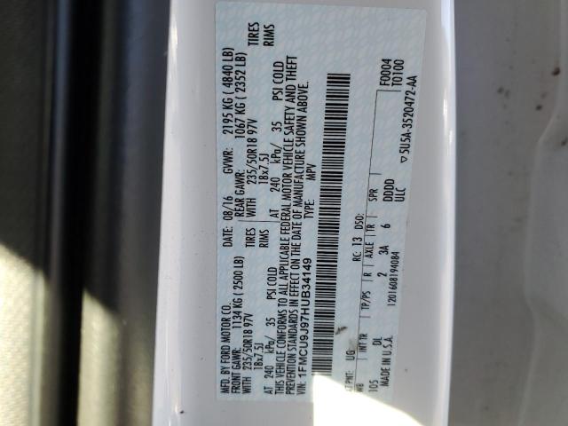 2017 FORD ESCAPE TIT - 1FMCU9J97HUB34149