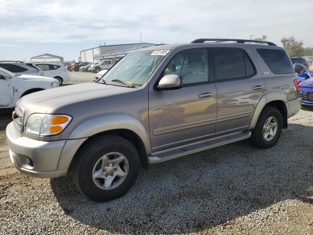 TOYOTA SEQUOIA SR 2001 gray  gas 5TDZT34A71S043137 photo #1