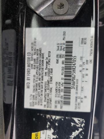 2017 FORD FUSION S - 3FA6P0G75HR247055