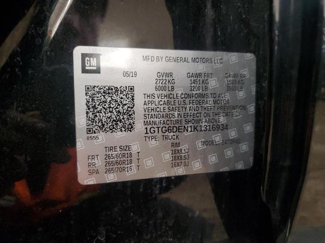 2019 GMC CANYON SLT 1GTG6DEN1K1316934