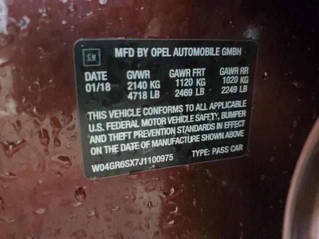 2018 BUICK REGAL ESSE W04GR6SX7J1100975