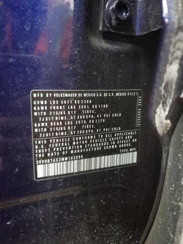 2021 VOLKSWAGEN TIGUAN S - 3VV0B7AX3MM142099