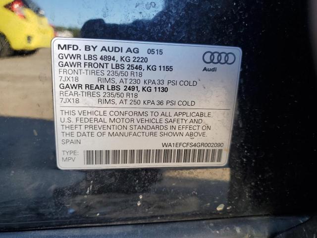 2016 AUDI Q3 PREMIUM WA1EFCFS4GR002090