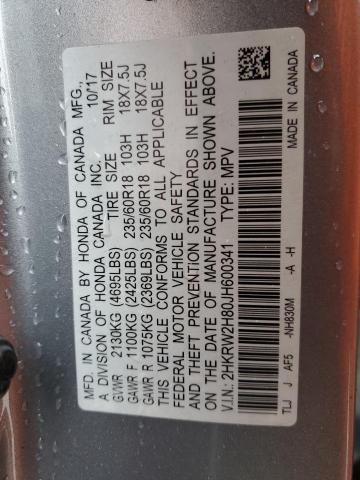 2018 HONDA CR-V EXL - 2HKRW2H80JH600341