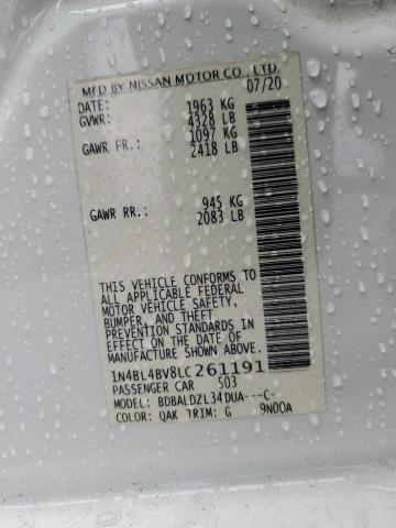 2020 NISSAN ALTIMA S - 1N4BL4BV8LC261191