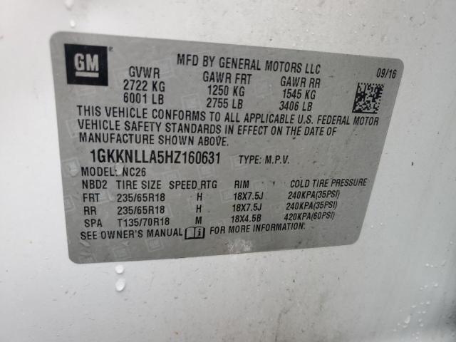 2017 GMC ACADIA SLE - 1GKKNLLA5HZ160631