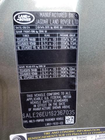 2025 LAND ROVER DEFENDER 9 SALE26EU1S2367035