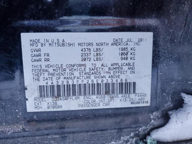 2011 MITSUBISHI GALANT ES - 4A32B3FF2BE033486