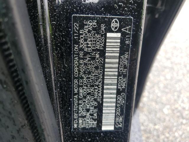 2022 TOYOTA MIRAI LE JTDAAAAA3NA007122