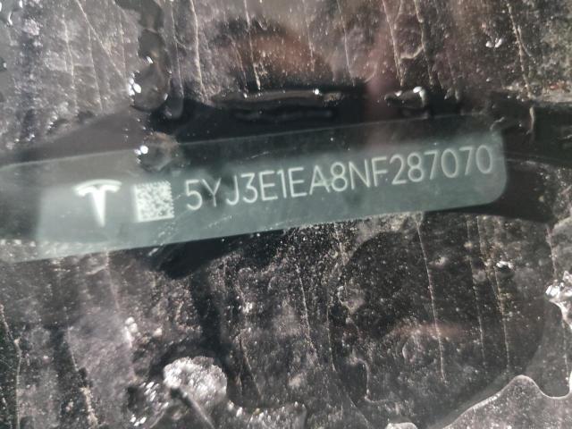 2022 TESLA MODEL 3 - 5YJ3E1EA8NF287070