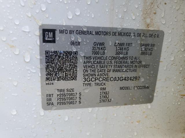 2018 CHEVROLET SILVERADO - 3GCPCREC0JG434297
