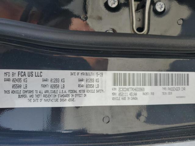 2019 DODGE CHARGER PO 2C3CDXKT7KH633969
