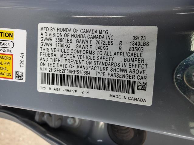 2024 HONDA CIVIC SPOR - 2HGFE2F56RH510664