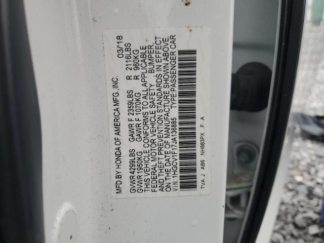 2018 HONDA ACCORD LX - 1HGCV1F17JA136885