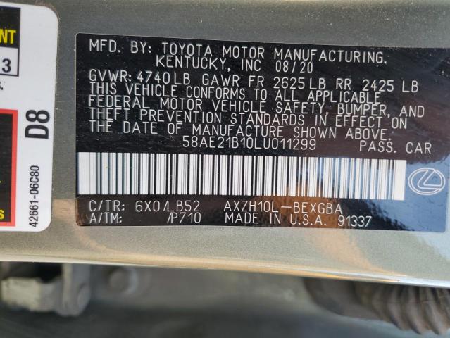 2020 LEXUS ES 300H LU 58AE21B10LU011299