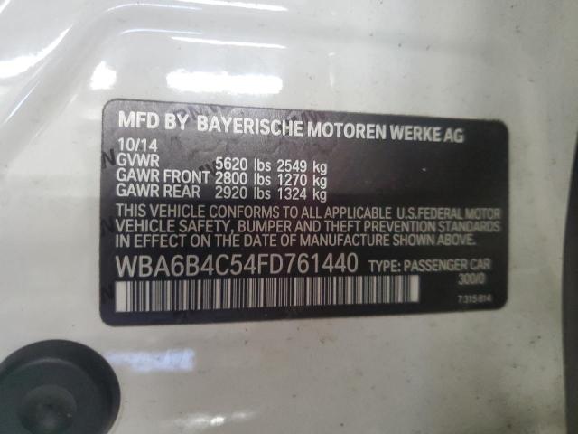 2015 BMW 650 XI GRA WBA6B4C54FD761440