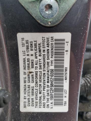2017 HONDA CIVIC LX - 19XFC2F58HE210350