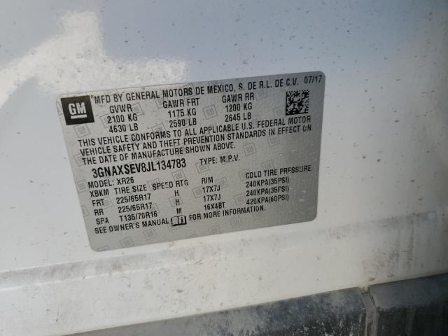 2018 CHEVROLET EQUINOX LT - 3GNAXSEV8JL134783