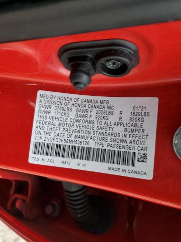 2021 HONDA CIVIC SPOR - 2HGFC2F88MH536126