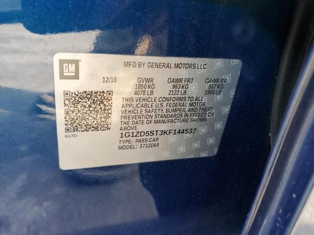 2019 CHEVROLET MALIBU LT 1G1ZD5ST3KF144537