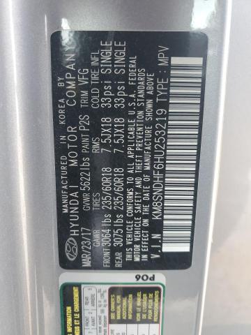 2017 HYUNDAI SANTA FE S - KM8SNDHF6HU253219