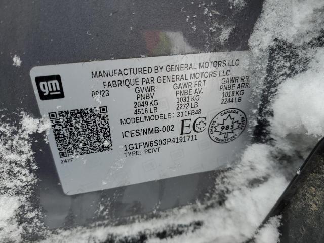 2023 CHEVROLET BOLT EV 1L - 1G1FW6S03P4191711