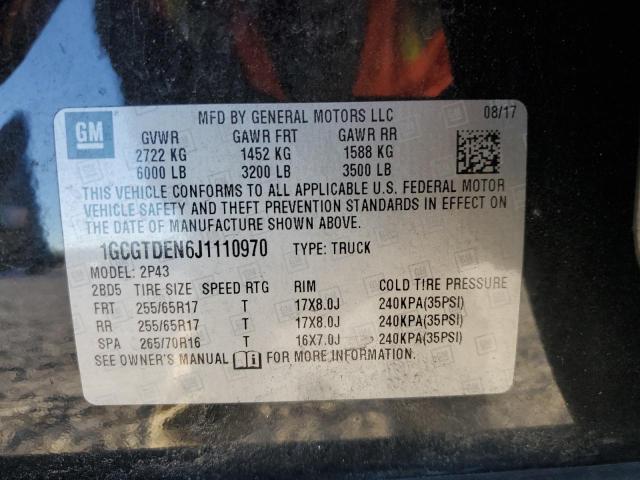 2018 CHEVROLET COLORADO Z 1GCGTDEN6J1110970