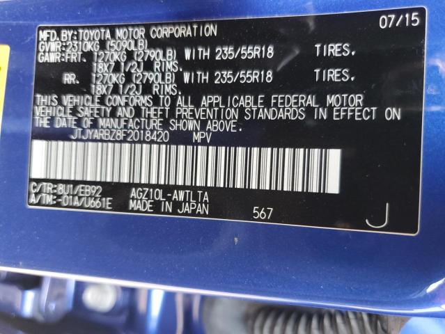 2015 LEXUS NX 200T - JTJYARBZ8F2018420