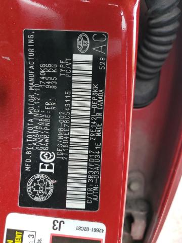 2011 TOYOTA COROLLA BA - 2T1BU4EE7BC549115