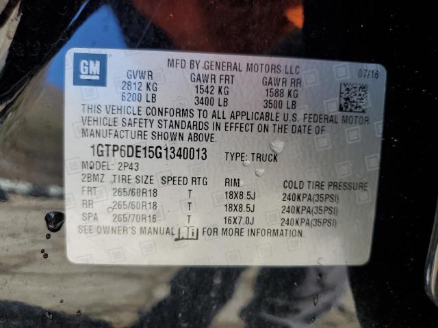 2016 GMC CANYON SLT 1GTP6DE15G1340013