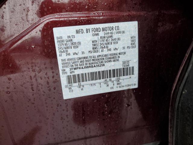2024 FORD EDGE SEL - 2FMPK4J98RBA35258