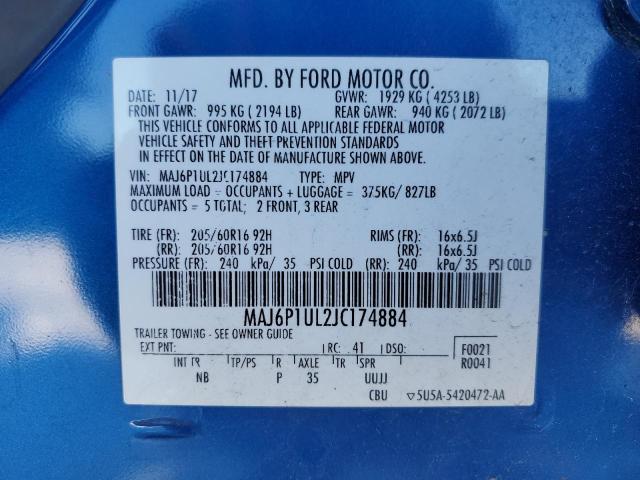 2018 FORD ECOSPORT S - MAJ6P1UL2JC174884
