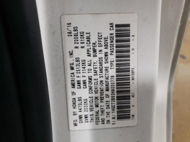 2017 HONDA ACCORD EXL - 1HGCT2B90HA000776